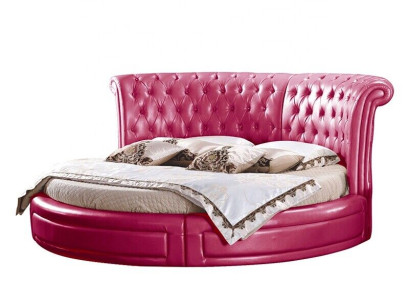 Rundes Klassisches Bett Chesterfield Betten Polster Runde Betten Leder